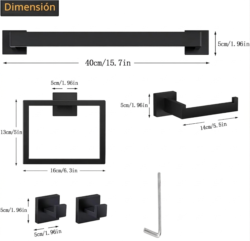 5-Piece Bathroom Hardware Set