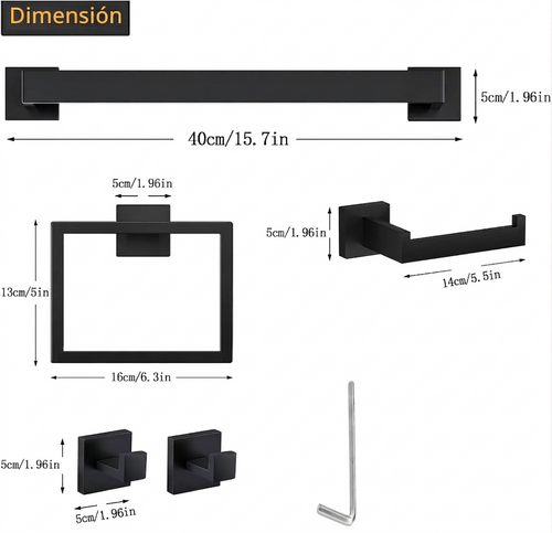 5-Piece Bathroom Hardware Set
