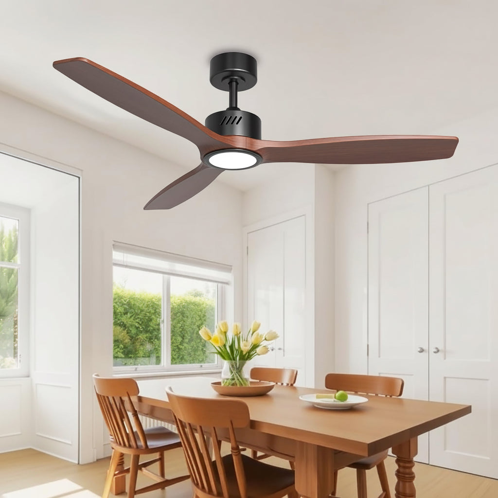 Wood Ceiling Fan Light 52 Inches.