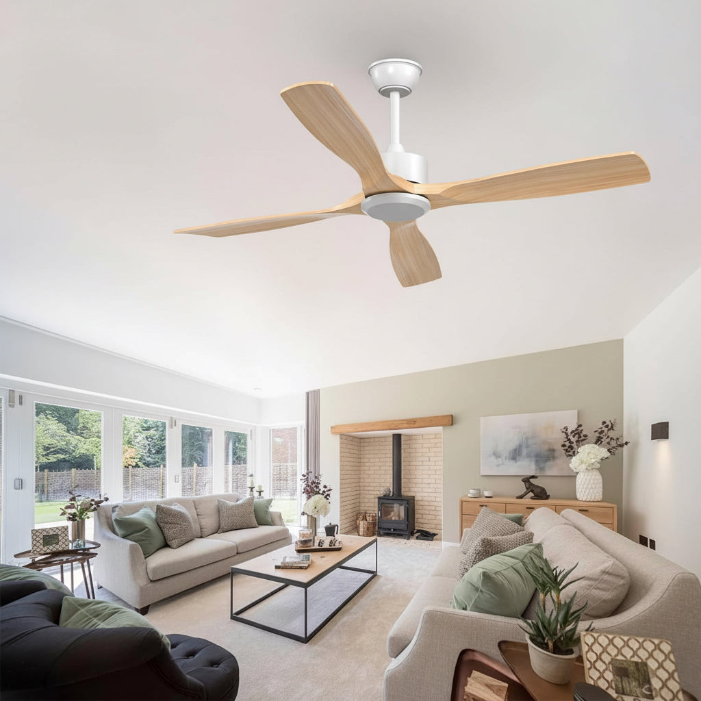 Wood Ceiling Fan Light 52 Inches.